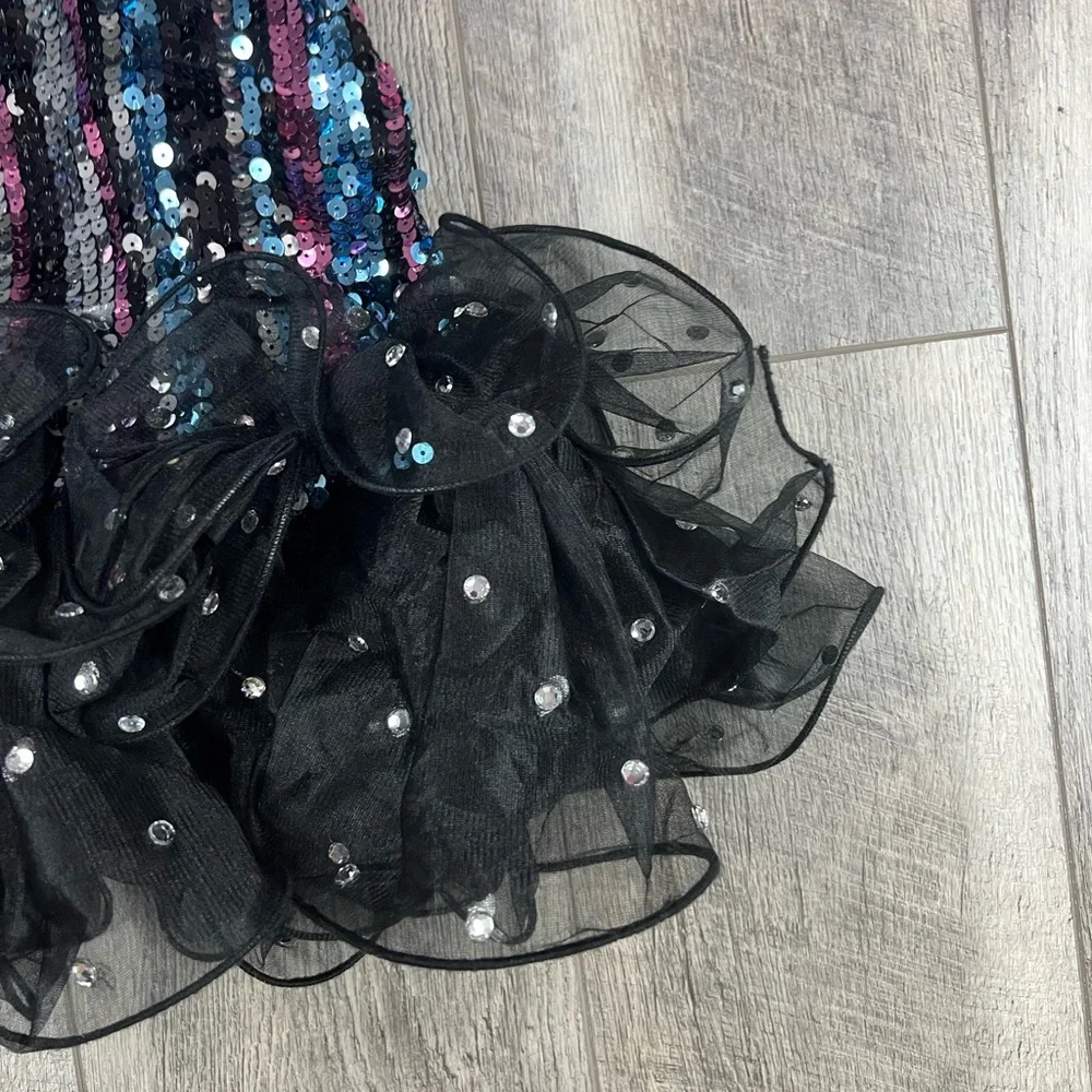 Weissman Kids Black Sequin Dance‎ Costume